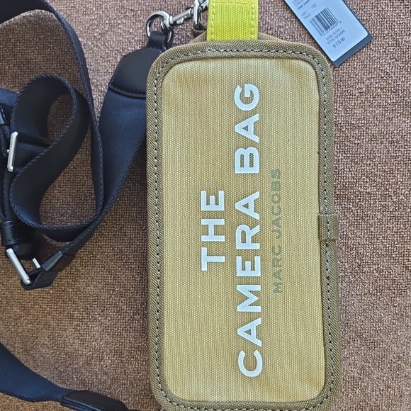 Marc Jacobs The Camera Bag Snapshot Crossbody Olive Sage Green Black Canvas NWT - Picture 1 of 11